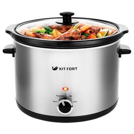  Медленноварка Kitfort КТ-208 серебристый/черный 