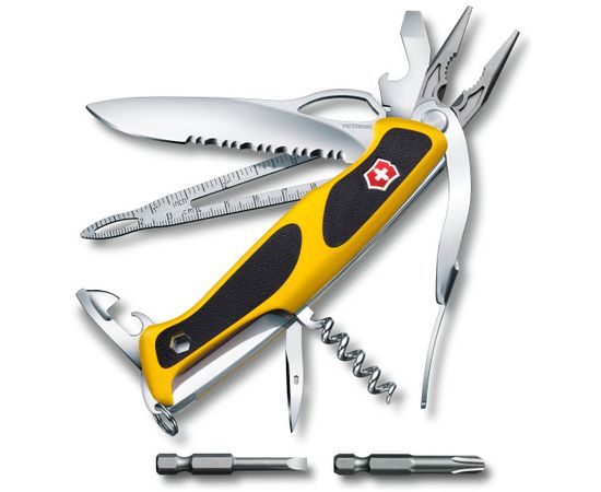  Нож перочинный Victorinox RangerGrip Boatsman (0.9798.MWC8) 130мм 22функций желтый/черный карт.коробка 