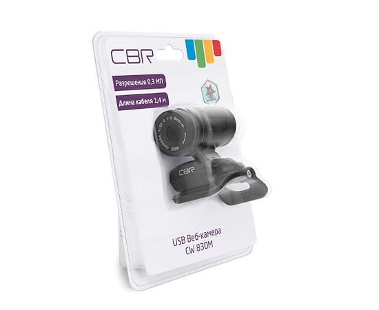  Web камера CBR CW 830M Black 0.3Мп, CMOS, 640х480/15 кадр/сек, USB 2.0, микрофон 