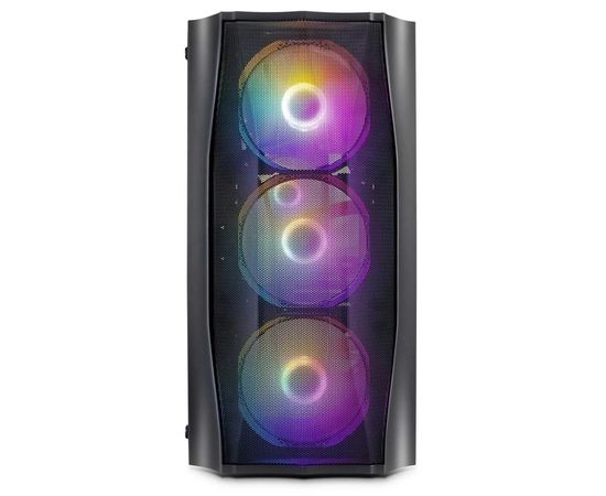  Корпус 1STPLAYER Firebase X3-M X3-M-BK-4F1 Black mATX TG 4x120mm LED fans inc 