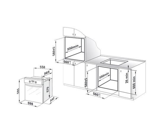  Духовой шкаф Gefest ЭДВ ДА 602-02 А черный 