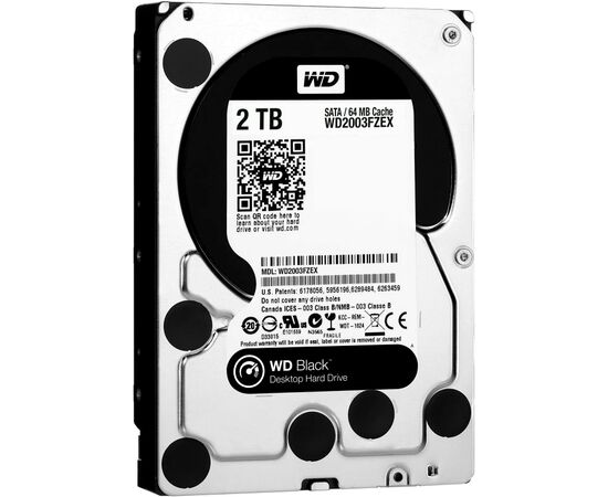  HDD 3.5" 2.0TB 7200rpm SATA3 64MB WD Black (WD2003FZEX) макс. быстродействие для сложных задач, VCT (Vibration Control Technology) 