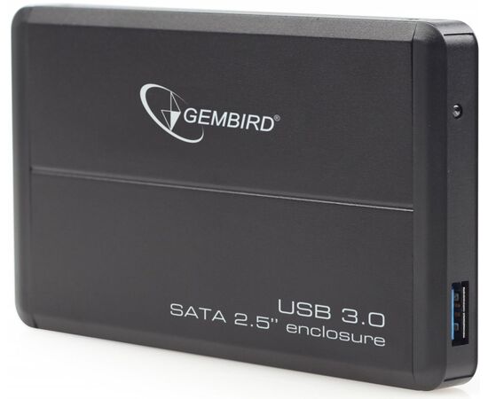  Корпус для HDD/SSD 2.5" SATA3 USB3.0 Gembird EE2-U3S-5, Black, алюминиевый 