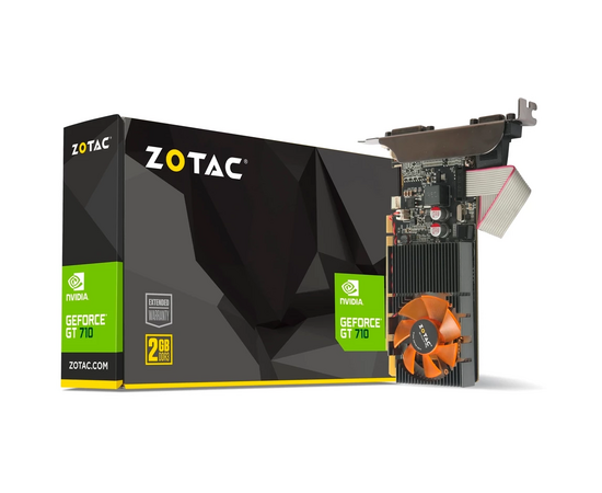  Видеокарта Zotac GT710 2GB (ZT-71310-10L) DDR3 64-bit 954/1600 HDCP DVI HDMI VGA Lite Pack 