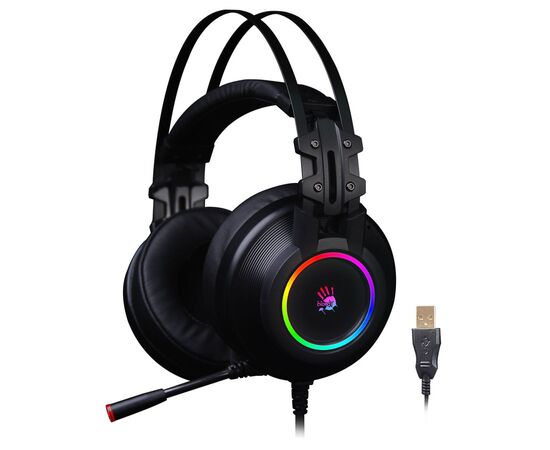  Наушники игровые с микрофоном A4TECH Bloody G528C 1.8м мониторы USB оголовье (G528C) (черный) 