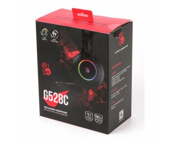  Наушники игровые с микрофоном A4TECH Bloody G528C 1.8м мониторы USB оголовье (G528C) (черный) 