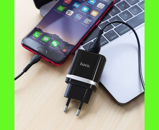  СЗУ HOCO C12Q Smart QC3.0 + Micro (чёрный) 