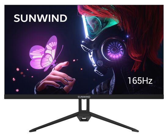  Монитор SunWind SUN-M24BA107 черный 