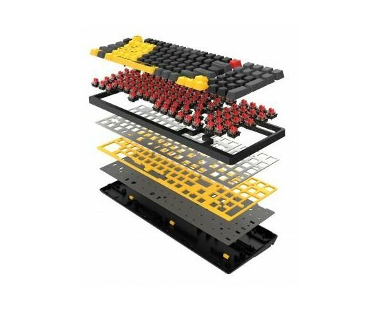  Клавиатура A4Tech Bloody S98 механическая желтый/серый USB for gamer LED (SPORTS LIME) 
