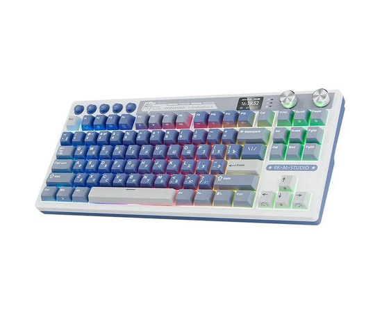  Клавиатура Royal Kludge RK M87 Ocean Blue Beige switch 
