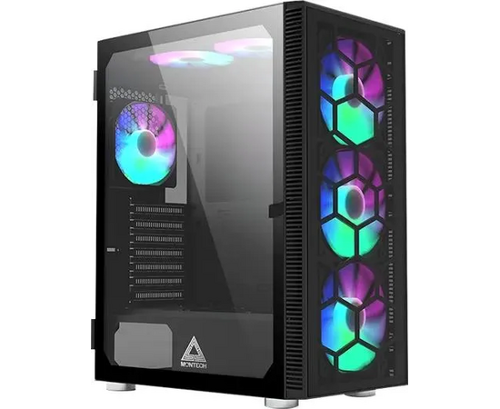  Корпус Montech X3 Glass черный без БП ATX 6x120mm 2xUSB3.0 1xUSB3.1 audio bott PSU 