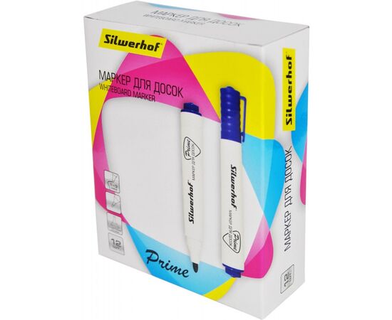  Маркер для досок Silwerhof Prime пулевидный пиш. наконечник 1-3мм синий 